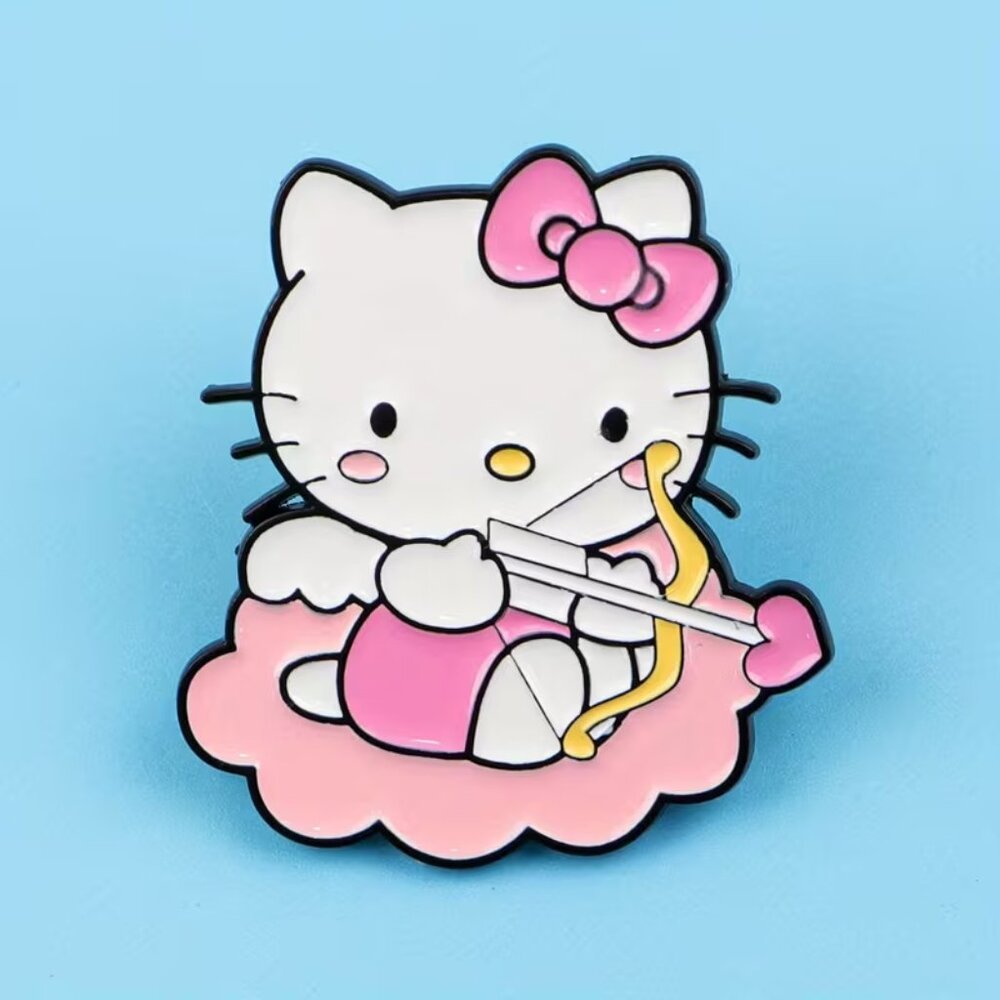 HELLO KITTY‎ “Kiss Me Cupid” Enamel Lapel Pin Brooch (BRAND-NEW & SO CUTE!)